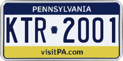 PA license plate KTR2001