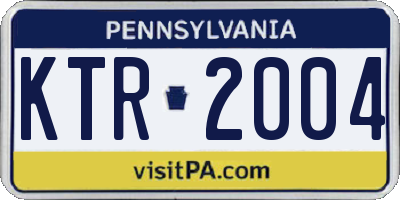 PA license plate KTR2004