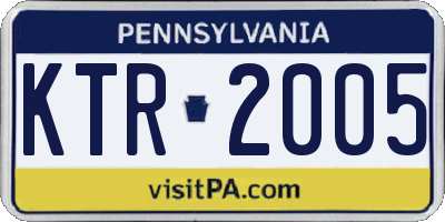PA license plate KTR2005