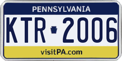 PA license plate KTR2006