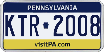 PA license plate KTR2008