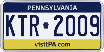 PA license plate KTR2009