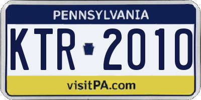 PA license plate KTR2010