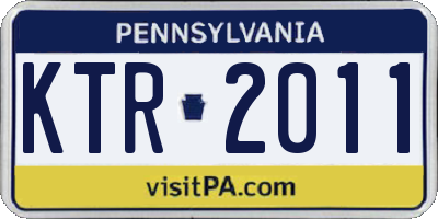 PA license plate KTR2011