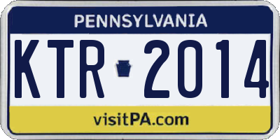 PA license plate KTR2014