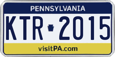 PA license plate KTR2015