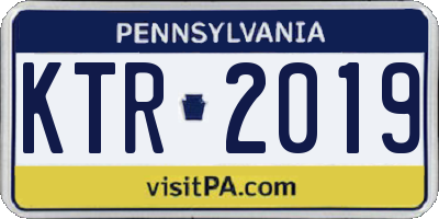 PA license plate KTR2019