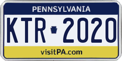 PA license plate KTR2020