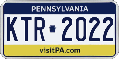 PA license plate KTR2022