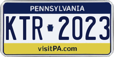 PA license plate KTR2023