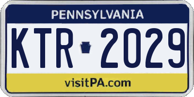 PA license plate KTR2029