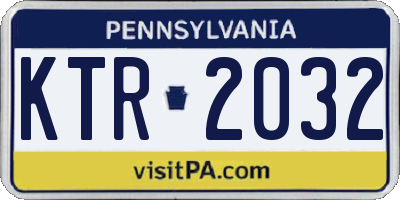 PA license plate KTR2032
