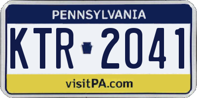 PA license plate KTR2041
