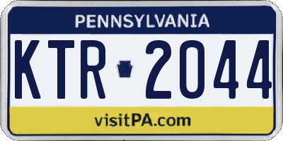 PA license plate KTR2044
