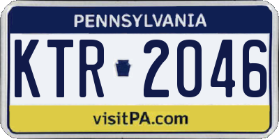 PA license plate KTR2046