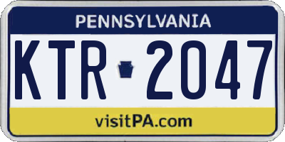 PA license plate KTR2047