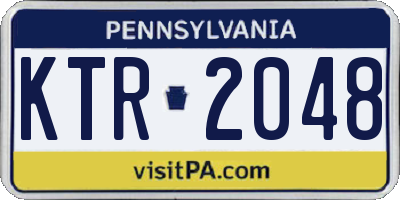 PA license plate KTR2048