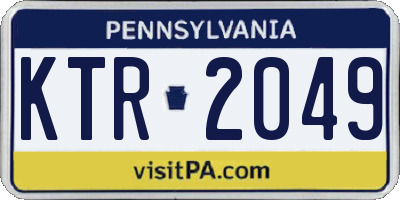 PA license plate KTR2049