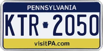 PA license plate KTR2050