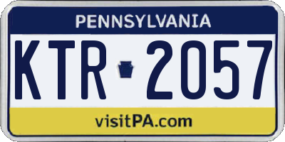 PA license plate KTR2057
