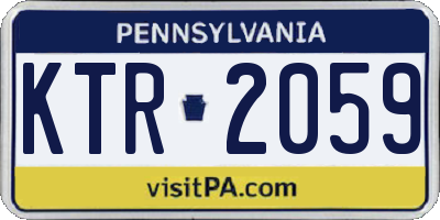 PA license plate KTR2059