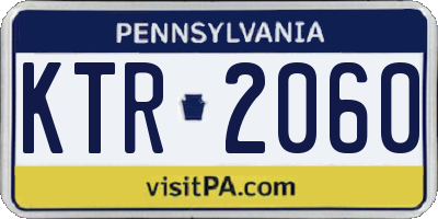 PA license plate KTR2060