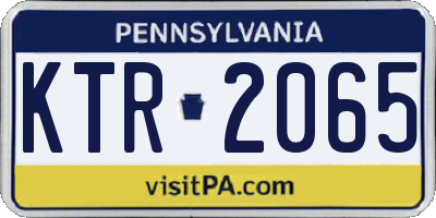 PA license plate KTR2065