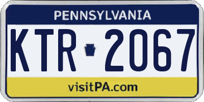 PA license plate KTR2067