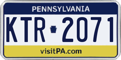 PA license plate KTR2071