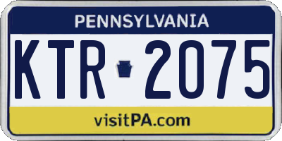 PA license plate KTR2075