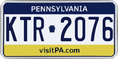 PA license plate KTR2076