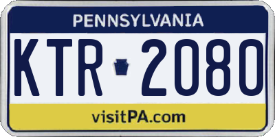 PA license plate KTR2080
