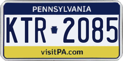 PA license plate KTR2085