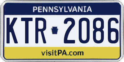 PA license plate KTR2086