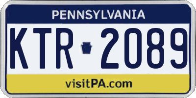 PA license plate KTR2089