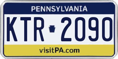 PA license plate KTR2090