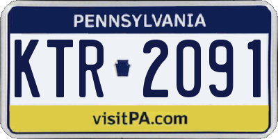 PA license plate KTR2091