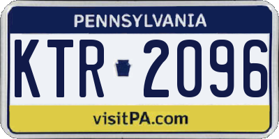 PA license plate KTR2096