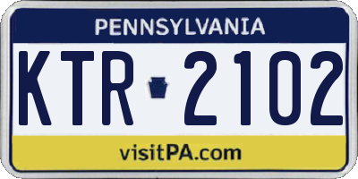 PA license plate KTR2102
