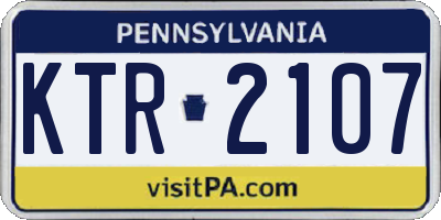 PA license plate KTR2107