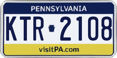 PA license plate KTR2108