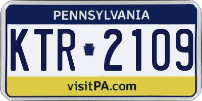 PA license plate KTR2109