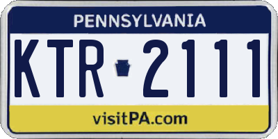 PA license plate KTR2111