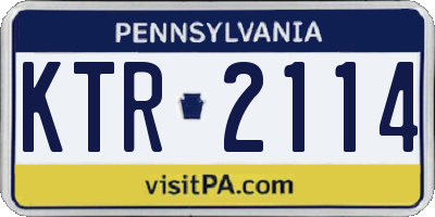 PA license plate KTR2114