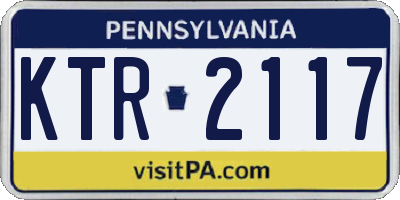 PA license plate KTR2117