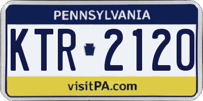 PA license plate KTR2120