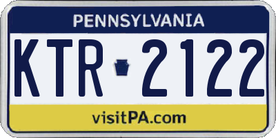 PA license plate KTR2122