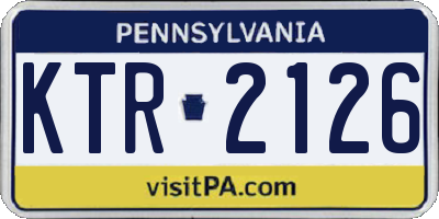 PA license plate KTR2126