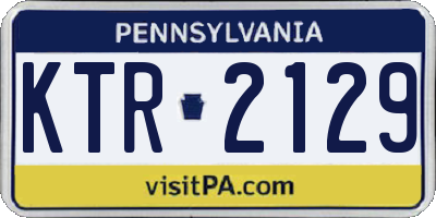 PA license plate KTR2129