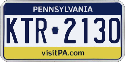 PA license plate KTR2130